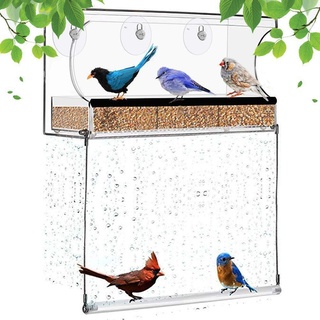 PLUS PO Futterhaus Für Vögel Vogelhaus Fenster Fenstervogelhäuschen Mit Saugnäpfen Papageienfutterautomat Vogelhäuschen-Fenster-Saughaken