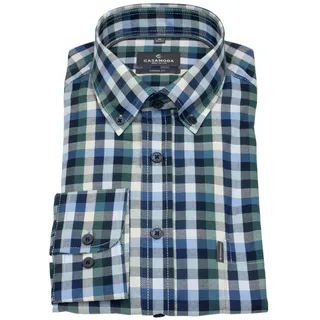 CasaModa Langarmhemd kariert Blau XL