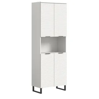 WELLTIME Litica Hochschrank 70 x 34 x 193 cm Weiß MDF