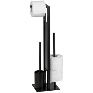 Wenko WC-Garnitur Rivalta schwarz matt Holz
