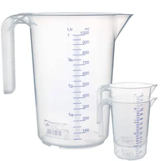 Messbecher stapelbar, PP - Skalierung bis 1000ml"