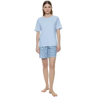 Mey Nachtwäsche Serie Flower Meadow Damen Schlafanzüge Blue Silk M(40) - M