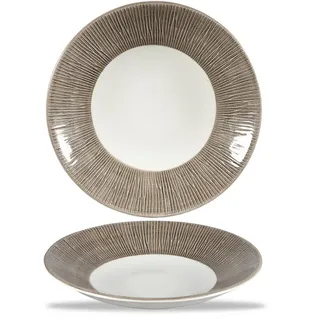 Churchill Super Vitrified Bambus Spinwash Dusk Tief Coup Teller, 22,5 cm, 12 Stück