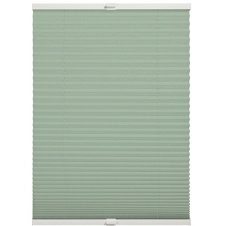 Plissee Milla, SCHÖNER WOHNEN-Kollektion, blickdicht, mit Bohren, verschraubt, silberne oder weiße Rollo-Technik grün 80 cm x 220 cm