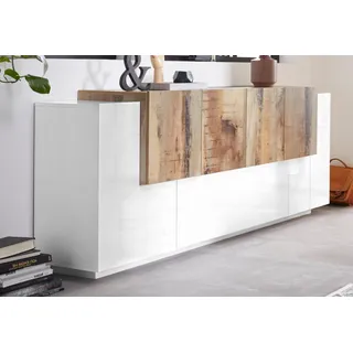 Sideboard INOSIGN "Coro" Sideboards Gr. B/H/T: 200 cm x 86 cm x 45 cm, weiß (weiß, ahorn) Sideboards Breite ca. 200 cm