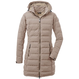 killtec Damen Funktionsparka/Steppparka mit abzippbarer Kapuze - GW 13 WMN QLTD PRK, hellbeige, 46, 37503-000