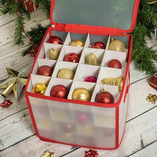 EUNEWR Aufbewahrungsbox für Christbaumkugeln für 64 Weihnachtskugeln max Weihnachtsschmuck Aufbewahrungsbox Holiday Dekorationen Zubehör