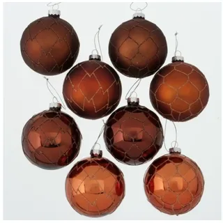 BOLTZE Weihnachtsbaumkugel Zelis Weihnachtskugel braun sortiert 8 cm (1Stück) braun