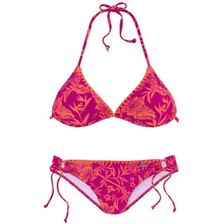 VENICE BEACH Triangel-Bikini Damen orange-pink bedruckt Gr.38 Cup C/D