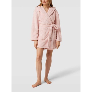 Bademantel mit Eingrifftaschen, Rose, XL