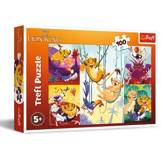 Trefl - The Lion King, Mutiger König der Löwen - Puzzle 100 Elemente - Buntes Puzzle mit Helden der Fernsehserie, Kreative Unterhaltung, für Kinder ab 5 Jahren