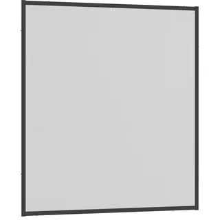 hecht International Fliegengitter mit Aluminiumrahmen 100 x 120 cm Grau