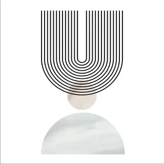 artissimo Glasbild, Beige, Glas, Abstrakt, Quadratisch, 50x50 cm, Bilder und Zubehör, Wandbilder, Glasbilder