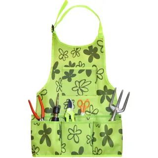 Oxford-Stoff Garten Schürze - 14 Taschen Wasserdichte Gartenschürze für Frauen mit Taschen - Multifunktionale Schürze für Gartenarbeit, Kochen, Putzen und Holzarbeiten - Einheitsgröße