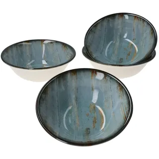 Bonna 4er Set Servierschale Madera Mint Blau 16 cm
