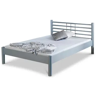 BED BOX Metallbett, Silber, Metall, 100x200 cm, Schlafzimmer, Betten, Metallbetten