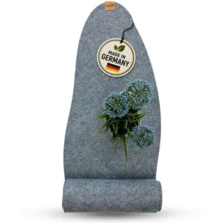 kontor28® - Premium Tischläufer Filz 100% Made in Germany aus Upcycling-PET Filz | Waschbarer Tischläufer in 150x30 cm Kratz- und hitzebeständig | Filzläufer VEJLE Urbangrau für Indoor & Outdoor
