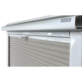 Home-Vision® Dachfenster Premium Plissee Faltrollo ohne Bohren(Grau für C04 - Weiß) Blickdicht Sonnenschutz, Alle Montage-Teile inklusive