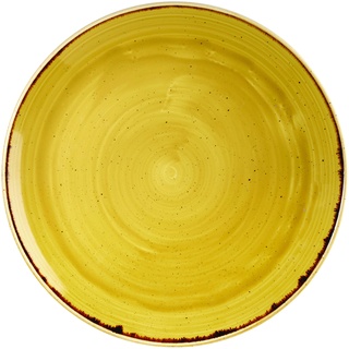 Churchill Stonecast -Coupe Plate Teller- Durchmesser: Ø28,8cm, Farbe wählbar (Mustard Seed Yellow)