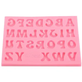 Silikonform Süßigkeitenform Bastelwerkzeuge Alphabet-Backkuchen-Schokolade 3D 26 Buchstaben-Rosa-Form Für Kuchen Dekoration Backen Modellieren Kreatives Gestalten