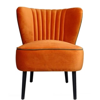 Casa Padrino Luxus Wohnzimmer Sessel Orange 61 x 70 x H. 73 cm - Designer Möbel