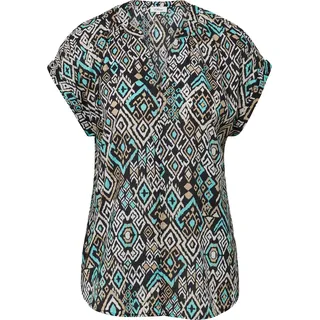 s.Oliver Bluse mit All-over-Print blau/schwarz/weiß L