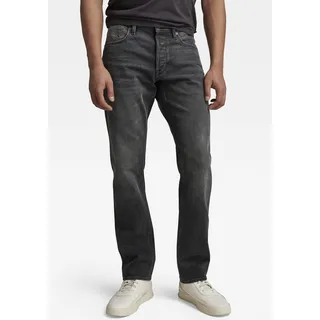Straight-Jeans G-STAR RAW "Mosa Straight" Gr. 33, Länge 34, schwarz (worn black) Herren Jeans Straight Fit mit hellen Nähten
