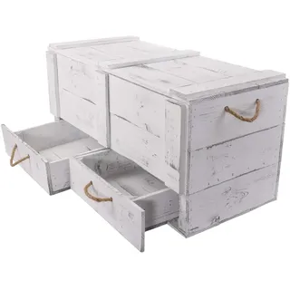 Traumhaft rustikale Holztruhe Schatztruhe Spielzeugkiste Truhe Bank Stauraum Sitztruhe Sitzbank Aufbewahrungstruhe mit großer Kapazität Flur, Schlafzimmer, Wohnzimmer (Vintage Truhe mit Schubladen)