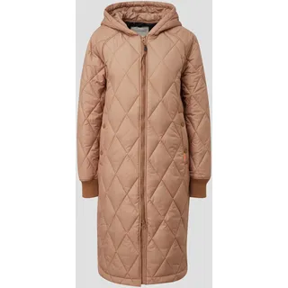 QS - Oversize Mantel mit abgerundetem Saum, Damen, braun, XL