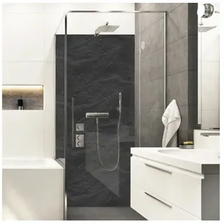 mySPOTTI Duschrückwand Shower Slate Schiefer Steinoptik 255 x 100 cm SH-255100-1409-HB - Schwarz
