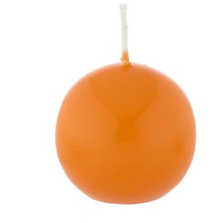 Kopschitz Kerzen Kugelkerzen Mandarin Orange, Ø 50 mm, 16 Stück, dt. Kerzen in RAL Kerzenqualität, Kein rußen und tropfen