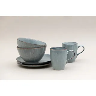 Broste Copenhagen Frühstücksset Nordic Sea Blau 2er Set