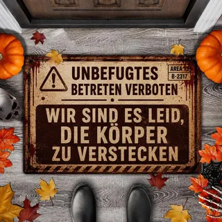 Halloween Fußmatte 60x40 cm rutschfest Outdoor Türdeko für Eingangsbereich