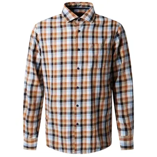 Pierre Cardin Herren Oberhemd Langarm | Männer Hemd | Button-down | kariert | Modern Fit - M
