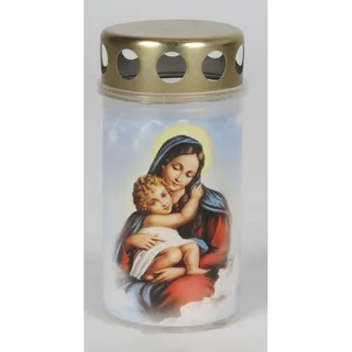 Buri - 15x Grablichter Maria Kind Kerzen Leuchten Friedhof Schmuck Laternen Dekoration
