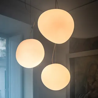 Pendelleuchte Foscarini, Gregg grande, dimmbar, Weiß, für Wohnzimmer, Glas, Design - 47 - 40 - 40
