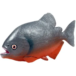 Happyyami Piranha Spielzeug Fische Künstliches Fischmodell Weihnachtsfisch-Ornament Restaurant- Showcase- Ornament. Kunststofffischmodell Sea Fish Statue. Mini Dekorationen Plastik Kind Tier