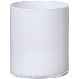 Creativ home Tischvase Blumenvase aus Glas (1 St), zylindrische Form, Höhe 15 cm weiß