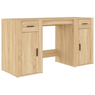 vidaXL Schreibtisch mit Stauraum Sonoma-Eiche Holzwerkstoff
