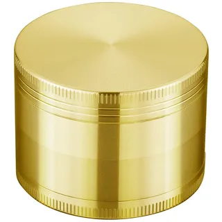 LIHAO Grinder Crusher 4-Teiliges Set Mühle Zinklegierung mit Pollen Scraper für Spice Kräuter Gewürze Herb (Mini 5 x 3,5 cm, Gold)