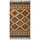 Kelim Teppich geometrisch blau-orange 160x230 Juteteppich handgewebt Rautenmuster