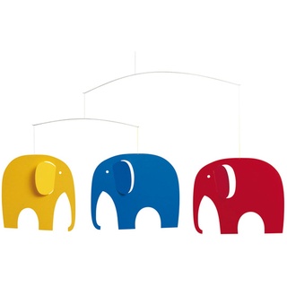 Flensted Mobiles - Elefanten Treffen Mobile, bunt