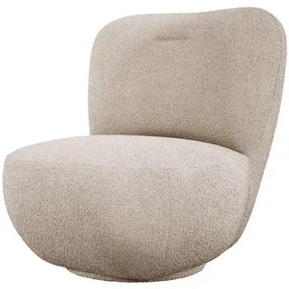 DomoHome Drehsessel, Sand, Textil, Kiefer, Füllung: Komfortschaum,Komfortschaum, Rund, 82x72x66 cm, Wohnzimmer, Sessel, Polstersessel