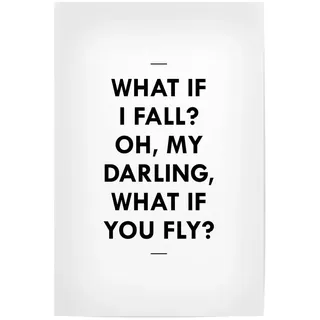 artboxONE Poster 30x20 cm Motivation & Sprüche Typografie What IF - Bild fliegen du Kannst fliegen du schaffst es