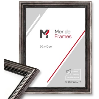 Mende Frames Bilderrahmen Antik 30x45cm I Farbe: Metall I Holzbilderrahmen I Fotorahmen I Barock Bilderrahmen Metall I Made in Germany I V450