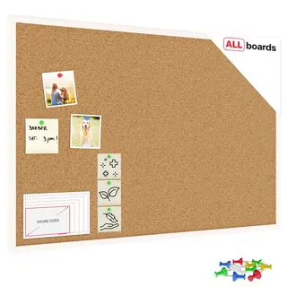 ALLboards Pinnwand 90 x 60 cm Weiß