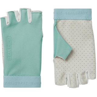 SEALSKINZ Brinton Fingerlose Damen-Handschuhe, mit perforierter Handfläche, für Kaltwetter, blau, Größe L