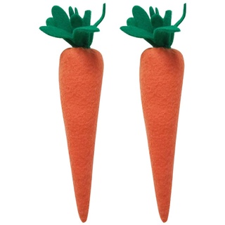 jojofuny 2 Stücke Ostern Künstliche Karotten Karotten Spielzeug Karotten Künstliche Stoff Karotte Gemüse Puppen Kissen Kissen Kissen für Bunny Dekor Saisonal Gemüse Spielzeug