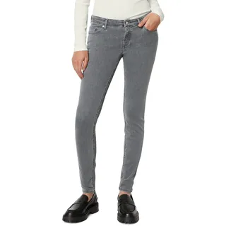 Skinny-fit-Jeans MARC O'POLO DENIM "aus stretchigem Organic Cotton-Mix" Gr. 27 32, Länge 32, grau Damen Jeans Röhrenjeans