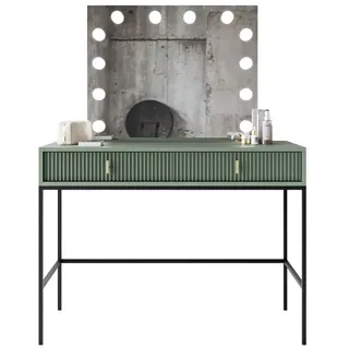 Lookway Schminktisch, Grün, Schwarz, Holzwerkstoff, 104x77x50 cm, Schlafzimmer, Schminktische